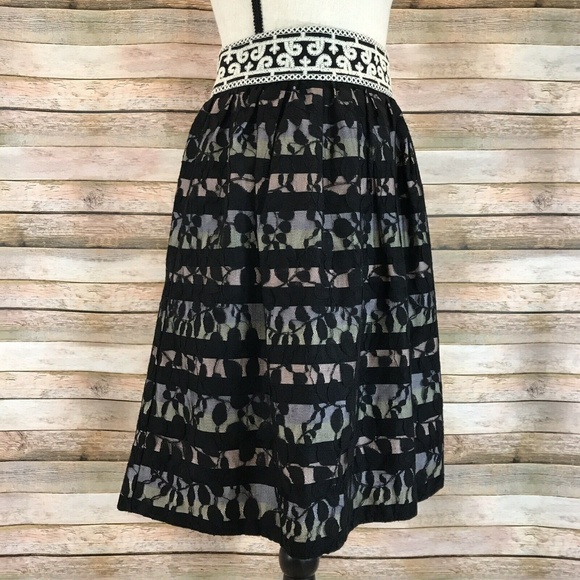 Anthropologie Floreat Charente Lace Overlay Skirt - Picture 4 of 8